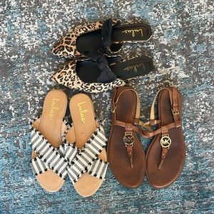 Michael Kors women’s size 10 Summer Shoes.  1 pair Michael Kors, 2 pair …